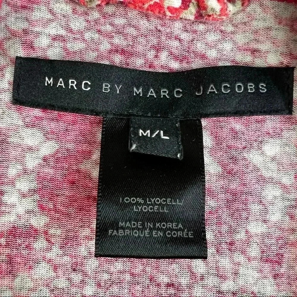 MARC BY MARC JACOB Womens 100% Lyocell Red Brown Snake Prints Robe Sz M/L Comfy - Picture 2 of 9